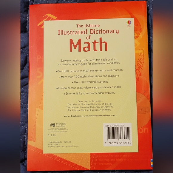 USBORNE Illustrated Dictionary of Math NEW - Picture 2 of 3